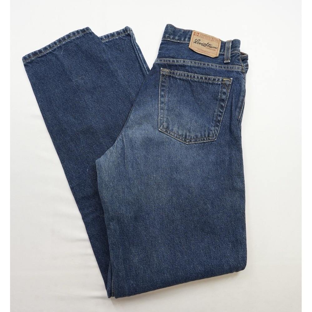 Levi's Strauss Signature Vintage Y2K 2005 Mens fits 31x33 Relaxed Fit Dark Blue